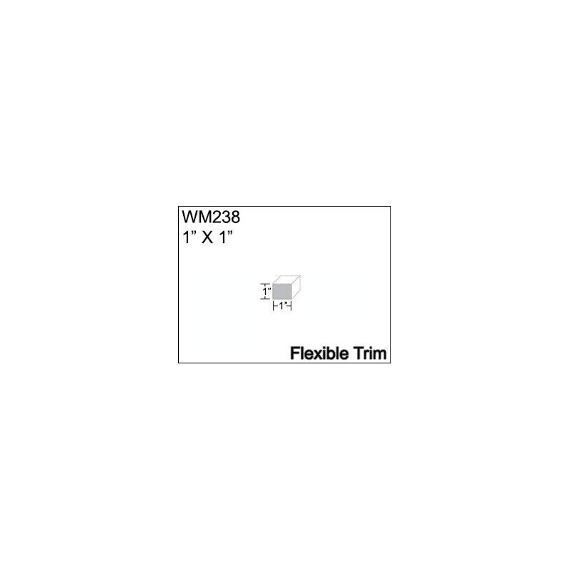 Flexible Moulding - Flexible Flatstock Moulding - WM238-1" X 1"