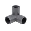 sourcing map 3-Way Elbow PVC Pipe Fitting Furniture Grade 20mm