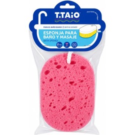Esponja Exfoliante Doble Textura T.TAIO para Limpieza Corporal