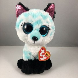 Ty Beanie Boos ATLAS the Aqua Chevron Fox Stuffed Animal Plush (6 Inch) NEW 2021
