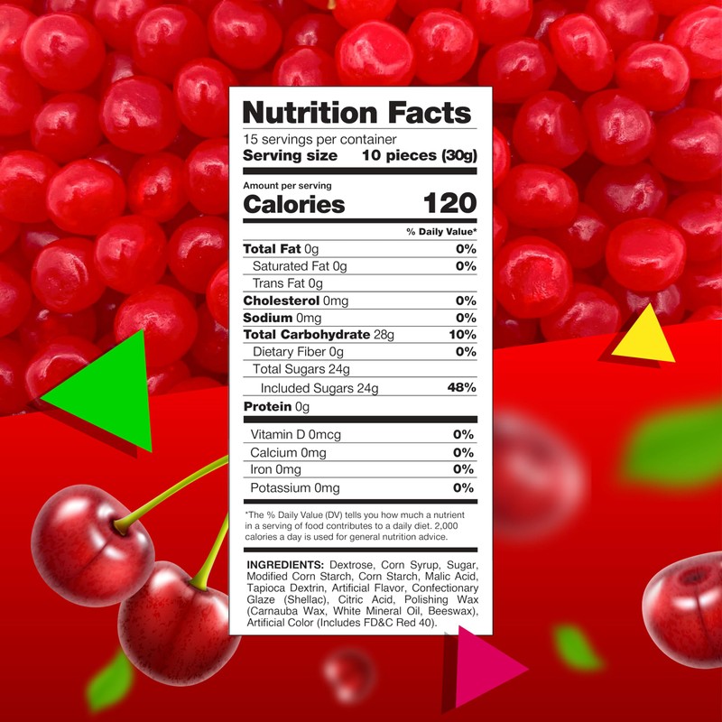 Cherry Sours | Chewy Red Candy | 1 Pound Bag