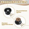 PATIKIL 1-3/8 Inch Round Black Wood Drawer Knobs, 10 Pcs