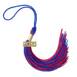 Tassel Depot Royal/Red Graduation Tassel with Customizable Year - Every School Color Available - Made in USA