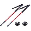 GLASEA® 2x Antishock Trekking Walking Hiking Pair Sticks Poles (red)