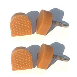 TUPWEL 6 Pairs 8 mm 9 mm 10 mm U Shaped Non-Slip Tip High Heel Cap Shoe Repair Protectors Replacement Dowels Pads Cups（Beige）