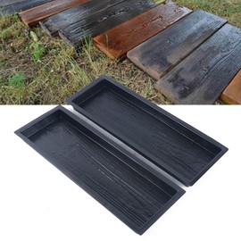2 Pack Walk Path Maker Walkway Stone Molding Wooden Boards Shape, Walk Path Maker DIY Concrete Molds Paver Molds for Concrete Reusable, Wooden Textured Walk Path Maker