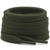 DELELE Solid Flat Shoe Laces: Hollow Thick Army Green Shoelaces