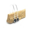 925 Sterling Silver Ear Hooks 6 mm Natural Stone Onyx