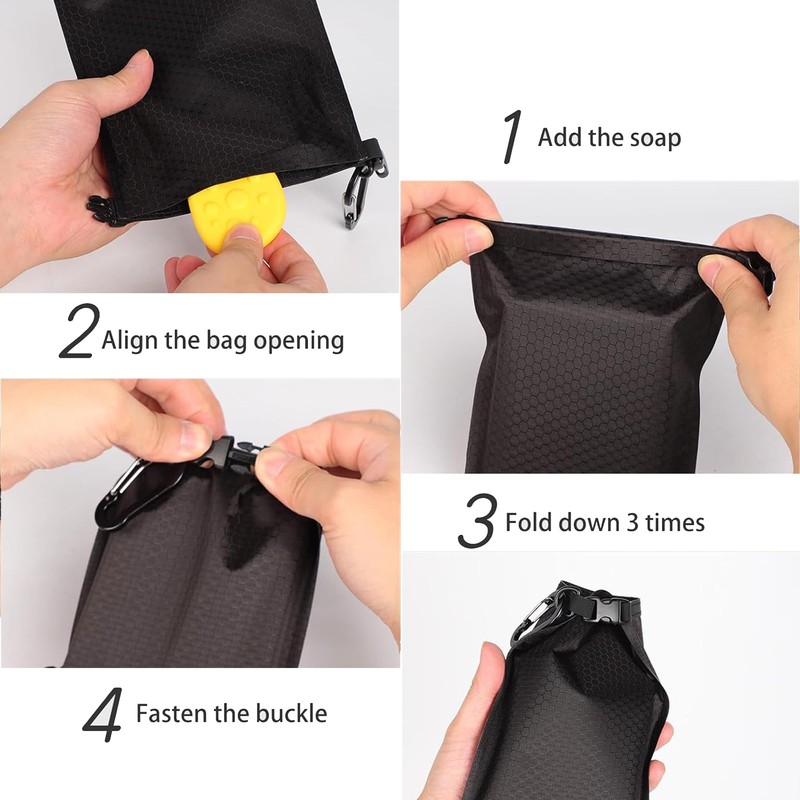 Travel Soap Bag, Mobile Soap Container and 2 Leak-Proof with