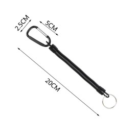 XUNQUCOM Mountaineering Buckle, Anti Loss Spring Rope, Outdoor Fishing Gear Accessories, Mountaineering Accidental Rope, Pole Protection Rope