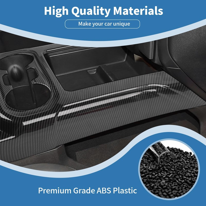 PDKLIN for Silverado Carbon Fiber Gear Shift Panel Trim Cover