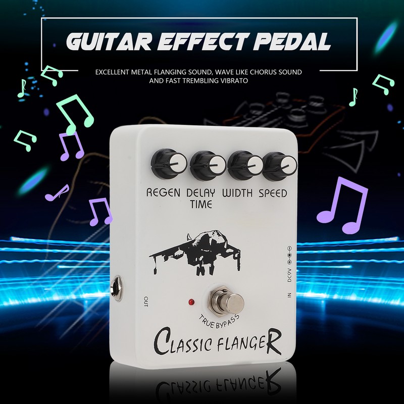 Guitar Effect Pedal Metallic Flanger Sounds Rapid Tremulous Vibrato Electric