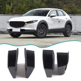 Hudiriy ront/Rear Row Door Side Storage Box Compatible with Mazda CX-30 2020-2023 Armrest Phone Container Door Organizer Handle Pocket ABS Tray Insert Glove Pallet Accessories (Front door+back door)