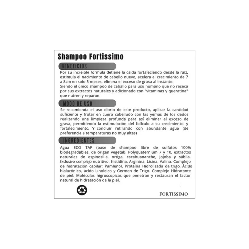 Shampoo Y Tratamiento De Caballo Para Humano