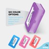 Enday Large Capacity Double Deck Pencil Box - Purple Plastic