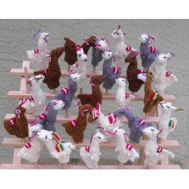 Made In Peru 50 Knitted Alpaca Blended Finger Puppets All Alpacas natural colors