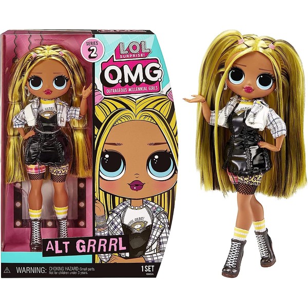 LOL Surprise OMG House of Surprises Fashion Doll Series 2 - ALT GRRRL - Includes Accessories and Doll Stand - Collectible - Suitable For Kids From 4 Yrs (586128)