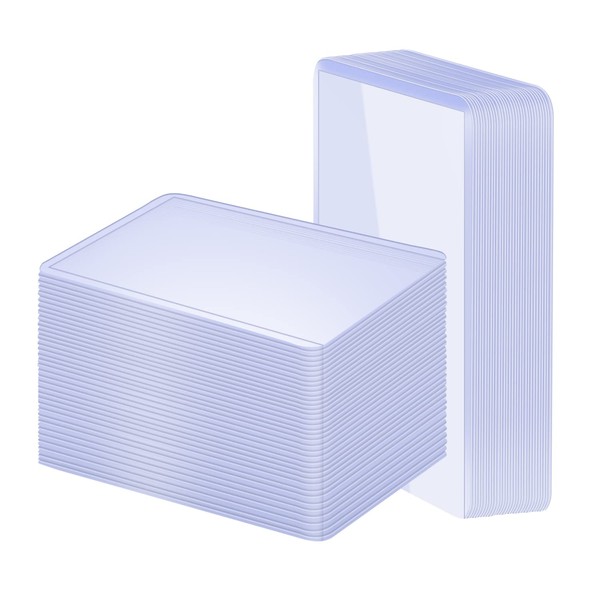 Eliamo 100 Pack 3"x4" Hard Plastic Card Sleeves Top Loaders
