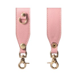 [HANATORA] Premium Leather Genuine Leather Key Chain Strap Loop Design Embossed Leather Smooth Leather Key-B, Pink