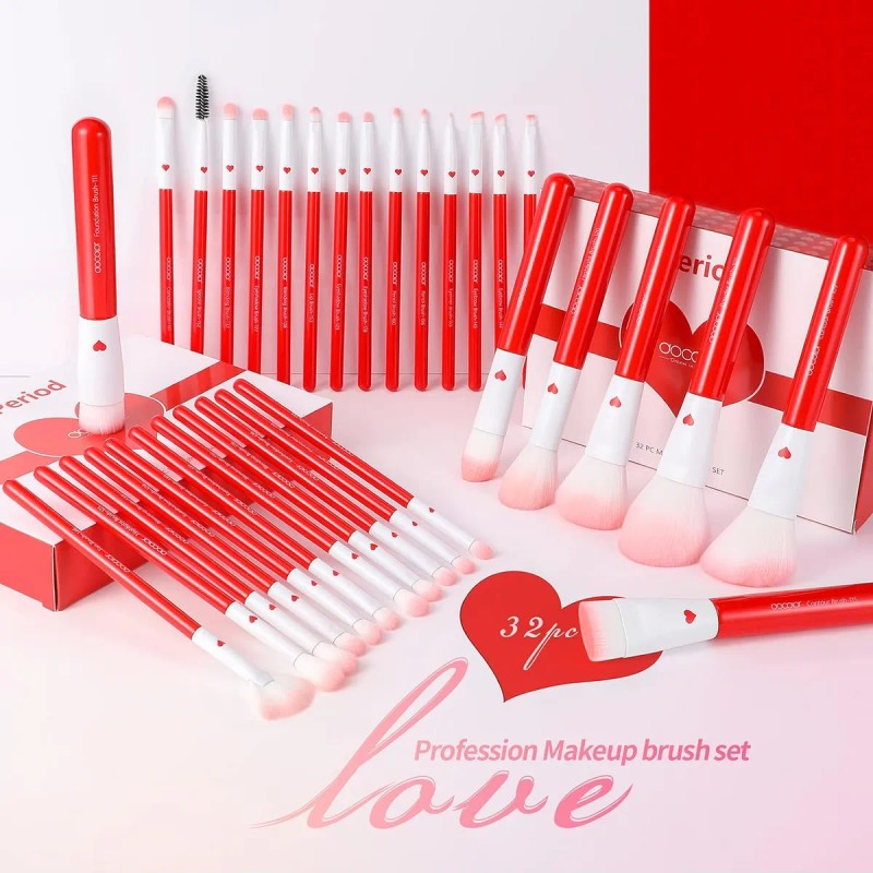Docolor Professional Maquilles Set 32pcs Cepillos De Maquill