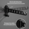 Aluminium Wall Clothes Rack Coat Hook Foldable Balcony 180° Rotating