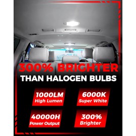 LED Interior Light Kit Package Replacement for Subaru Forester 1998 1999 2000 2001 2002 2003 2004 2005 2006 2007 2008 2009 2010 2011 2012 2013 2014 2015 2016 to 2021, Super Bright 6000K White