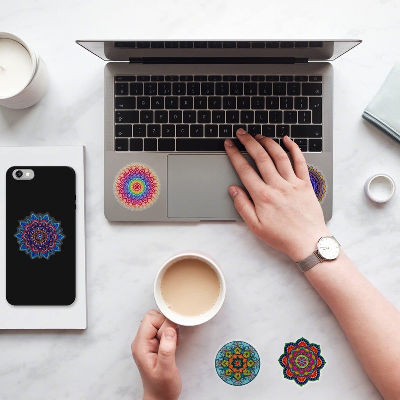 TAOARA 16 PCS Calm Sticker for Sensory Stickers Mandala Style