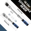 DISEN 3/8" Drive Extendable Flex-Head Ratchet,72-Tooth, Quick Release, Father's Day