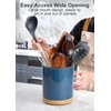 Nucookery 360°Rotating Utensil Holder, 7.2" Kitchen Utensil Crock, Ceramic Cooking