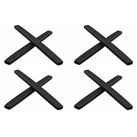 NicelyFit Silicone Anti-slip Eyeglass End Tips Ear Sock Pieces Tube Temple Sleeve for Glass Sunglass Eyeglasses TT001 (Black - 4 Pairs)