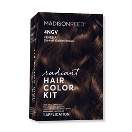 Madison Reed Madison Reed Radiant Hair Color Kit, Darkest Golden Brown for 100% Gray Coverage, Ammonia-Free, 4NGV Venezia Brown, Permanent Hair Dye, Pack of 1