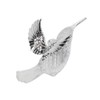 Gisela Graham : Christmas Decoration : Acrylic Glass Effect Hummingbird with Silver Wings