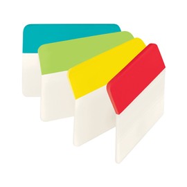 Post-it Tabs, 2 in Angled Solid, Assorted Primary Colors, 6 Tabs/Color, 4 Colors, 24 Tabs/Pack (686A-ALYR)
