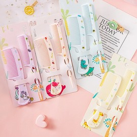(Special Offer) [PK] Cute Hair Tail Comb 2-Piece Set Hair Brush Blue Dinosaur Set 10ea