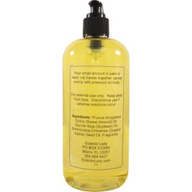 Garden Mint Massage Oil, 16 oz, With Sweet Almond Oil and Organic Jojoba Oil, Preservative Free