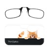 ThinOptics Universal Pod Case + Rectangular Reading Glasses, Peekaboo Cat,