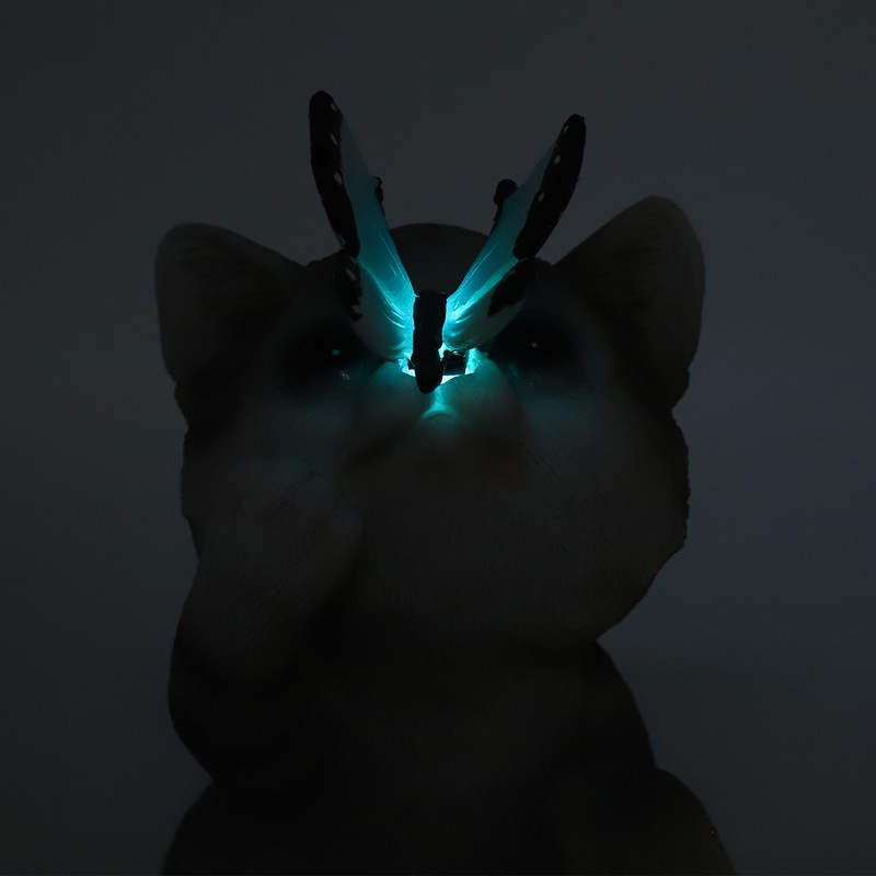 Solar Cat Yard Decor Decorative Light Cat Garden Sculpture Exquisite
