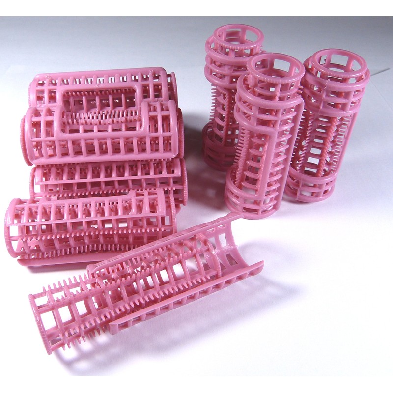 10pc Medium Snap On (Clip-On) Hair Rollers