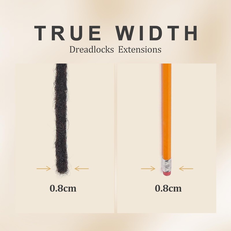 QIDESHENG 12 Inch Dreadlock Extensions Synthetic Hair 30Strands 0.8 Width