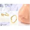 OUFER 9ct Solid Gold Nose Hoop Ring 20G Seamless Open