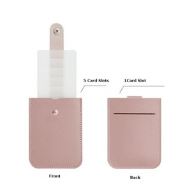 LAKYMIE 5Pcs Credit Card Holder Wallet Slim Wallet Minimalist Credit Card Case Pull Out Card Holder with 6 Card Slots for Men and Women