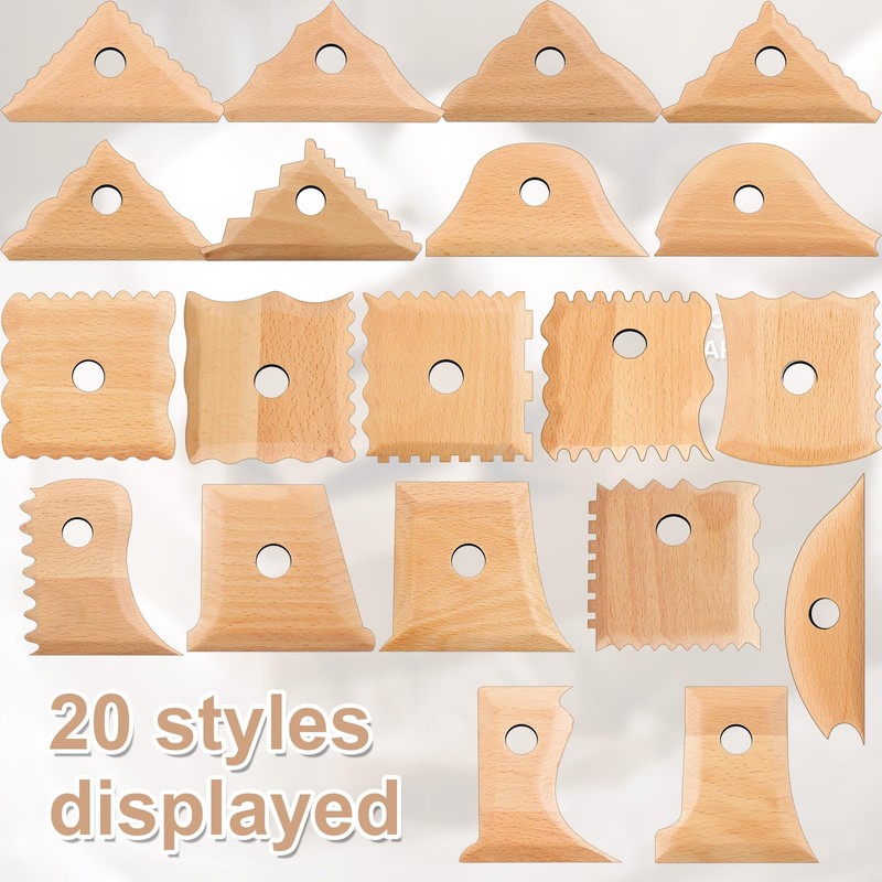 GlikCeil 20 Pieces Pottery Ribs Pottery Tools Pottery Foot Shaper