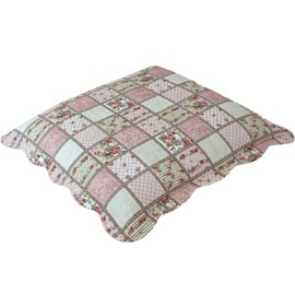 Rivere Zabuton Cover 5 Piece Set 55x59cm For Meisen Edition Zabuton 100% Cotton Wash Quilt Washed Quilting Patchwork Style 1606- (Pink)