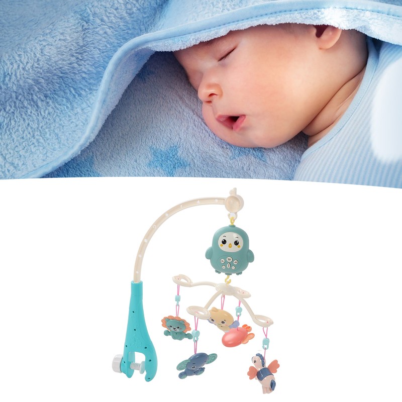 Baby Crib Mobile with Music Lights 360 Degree Rotation Timing