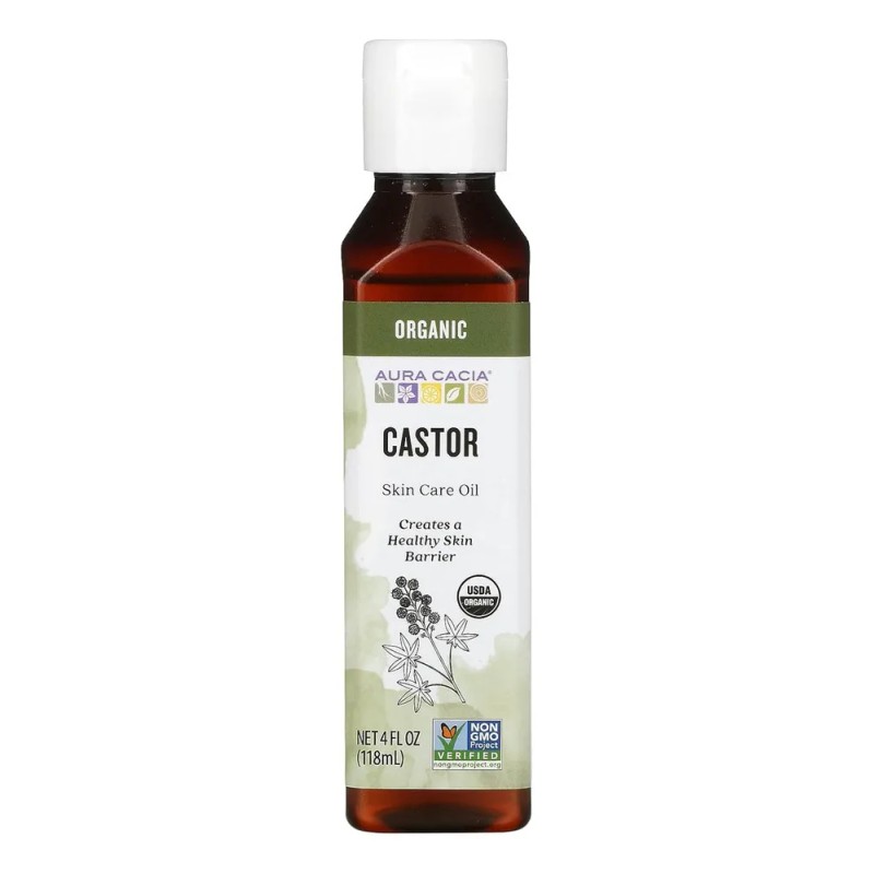 Aura Cacia aceite de ricino orgánico 118 ml | fortalece