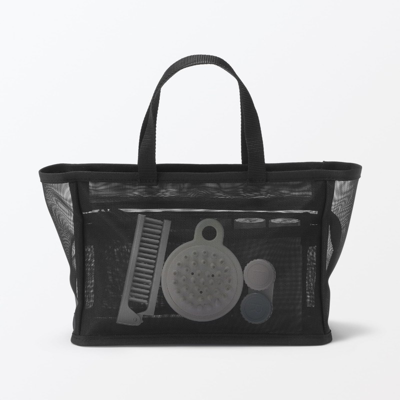 MUJI 84920844 Nylon Mesh Spa Pouch, Approx. 11.4 x 3.5