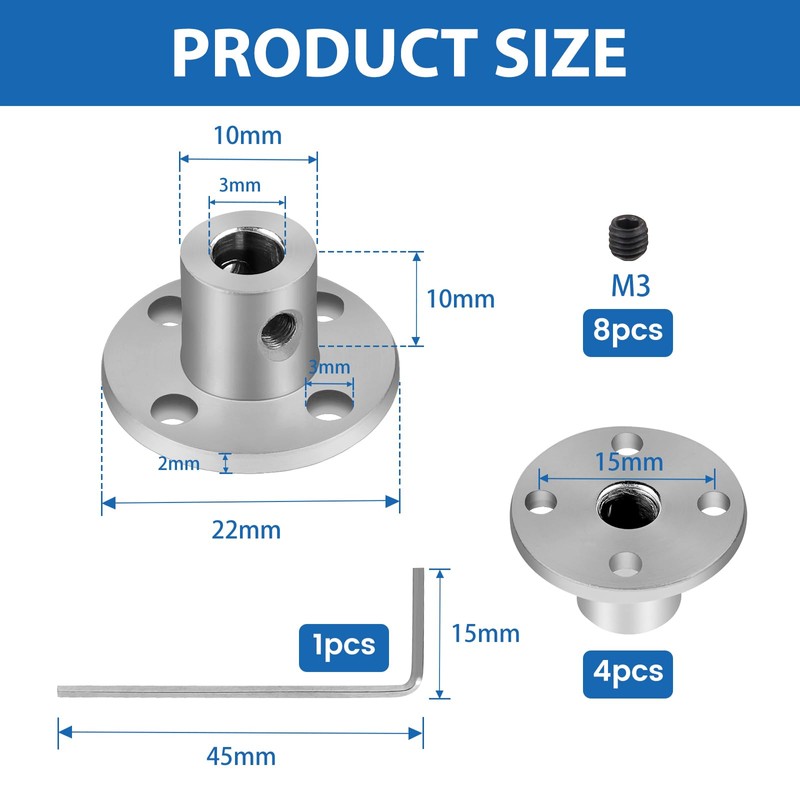LALAGO Flange Coupling for Shaft Coupler for Model Building Engines,