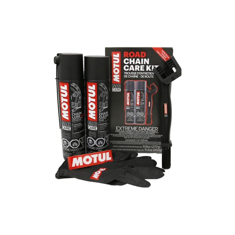 MOTUL 109767 Motorcycle Chain Clean Lube Kit C1 C2 Complete