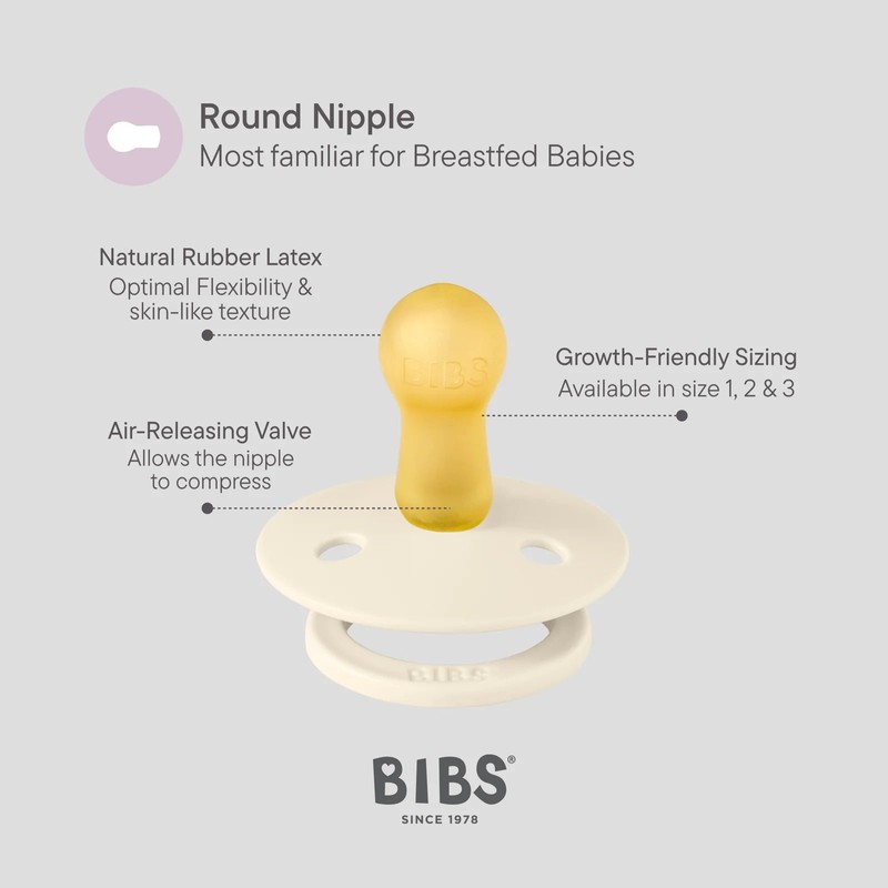 Bibs Round Natural Dummy Pacifier - Urban Garden - Bumblebee