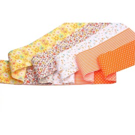 CraftsFabrics 20 Pieces 2.4 Inch Pre Cut Jelly Rolls Fabric 100% Cotton (2.4 x 42 inches) for Quilting, Scrapbooking, Arts and Crafts, DIY Projects (Orange)